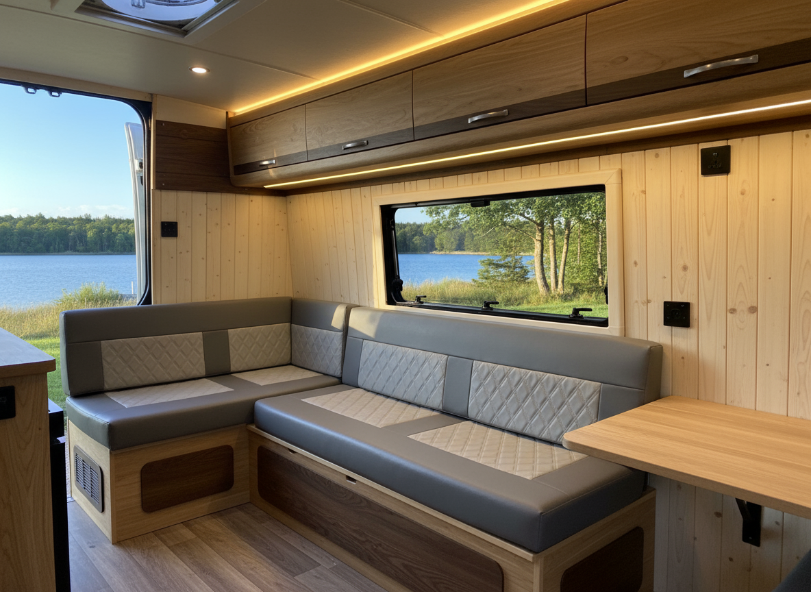 Two tone grey vinyl leather with Bentley stitching Blue Note Upholstery